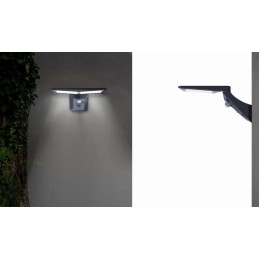 IMMAX WING venkovní solární nástěnné LED osvětlení s PIR čidlem, černé, 4W