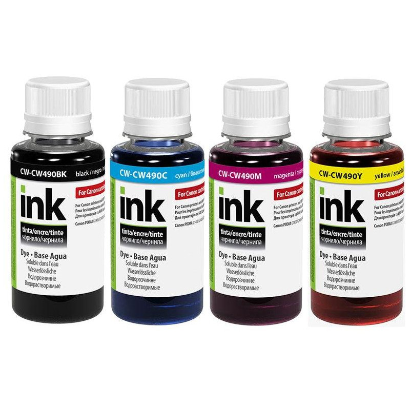 COLORWAY alternatívna atramentová náplň pre CANON / GI-490/ G1400/ G2400/ G3400/ 4x 100ml Multipack