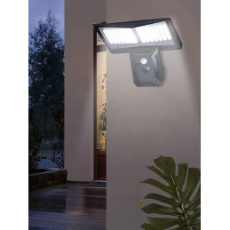 IMMAX WING venkovní solární nástěnné LED osvětlení s PIR čidlem, černé, 4W