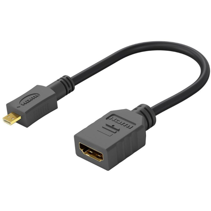 PremiumCord Flexi adapter HDMI typu A żeński - micro HDMI typu D męski do elastycznego połączenia