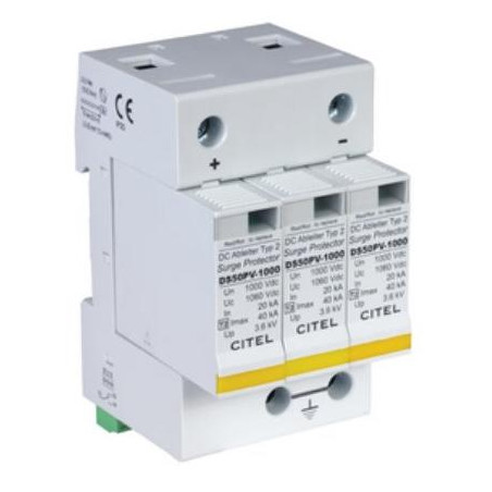 Solarmi DS50PVS-1000DE svodič přepětí, 1000Vdc, CE