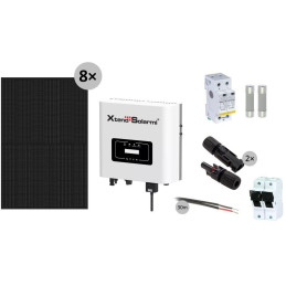 Solarmi 3000M solární elektrárna: 3kW síťový měnič s limiterem + 8x 450Wp solární panel