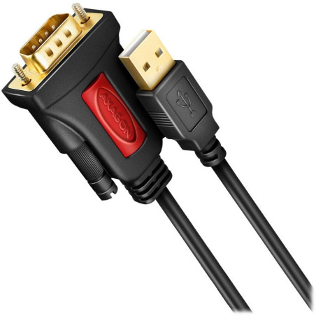 AXAGON aktiver Konverter von USB-A (2.0) auf RS-232 / ADS-1PSN / Prolific Chip / 1,5m