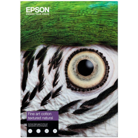 EPSON fotopapier C13S450281/ A4/ Fine Art Cotton Textured Natural A4/ 25ks