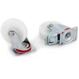 Triton set of wheels 2 pcs with brake and 2 pcs without brake, max. load capacity of the set, 1600kg-weight dep., height 155mm