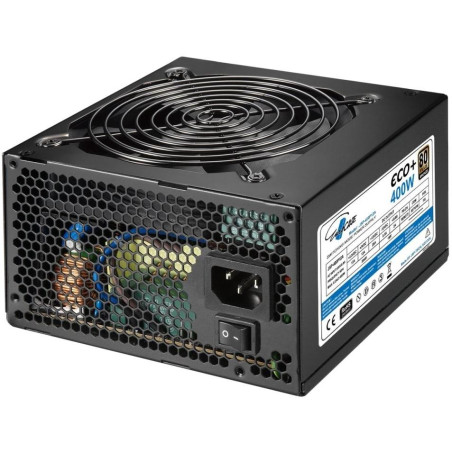EUROCASE zdroj Eco+ 400W / 80+BRONZE / 12cm fan / PFC ATX 20/24pin / 5x SATA