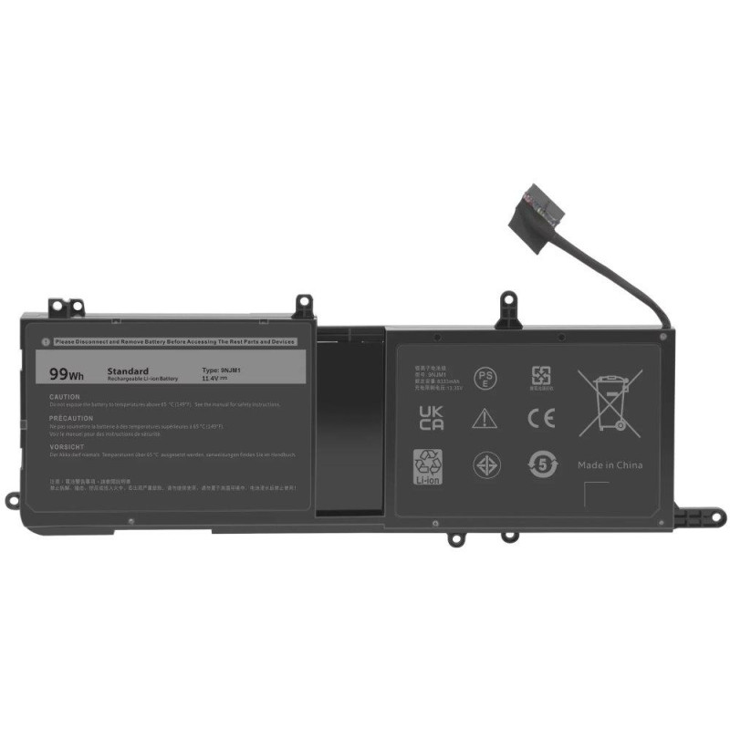 DELL Akku/ 6 Zellen/ 99 Wh/ für Alienware 15 R3,R4, Alienware 17 R4,R5