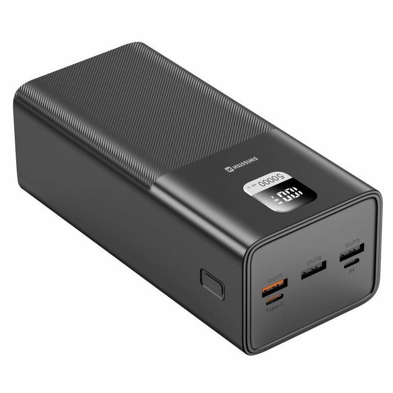 SWISSTEN POWER LINE POWER BANK 50000 mAh 100W POWER DELIVERY SCHWARZ