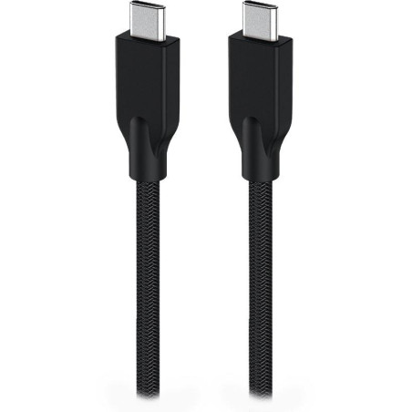 GENIUS nabíjecí kabel ACC-C2CC-3A, 100cm, USB-C na USB-C, 3A, PD60W, opletený, černý