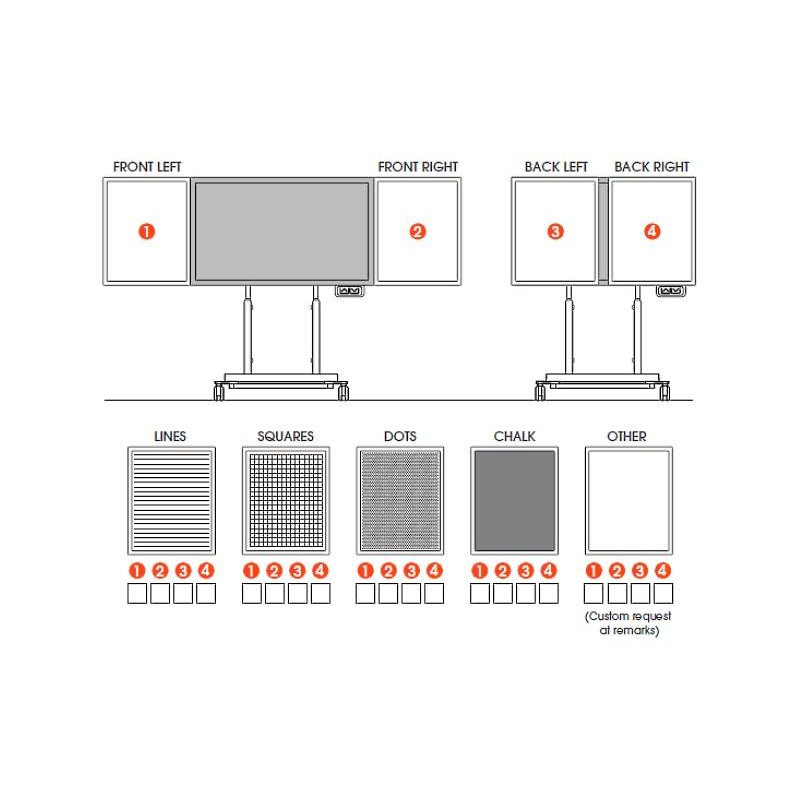 Vogels Printing 65" boards (lines, dots, grid, chalk surface, ...)
