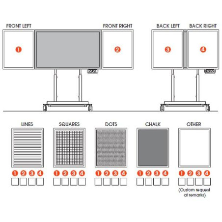 Vogels Printing 65" boards (lines, dots, grid, chalk surface, ...)