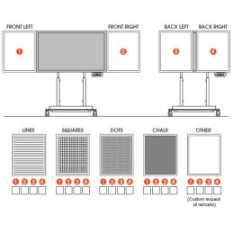 Vogels Printing 86"-Tafeln (Linien, Punkte, Raster, Kreideoberfläche, …)