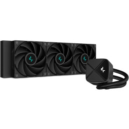 Chłodnica wodna DEEPCOOL LS720S Zero Dark / wentylator 3x120 mm / Intel i AMD / kompletna czarna