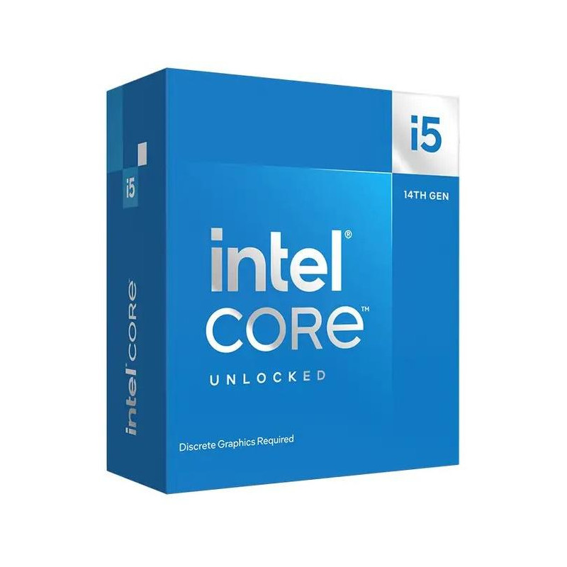 INTEL Core i5-14600KF / Raptor Lake R / LGA1700 / max. 5.3GHz / 6P+8E/20T / 24MB / 125W TDP / without VGA / BOX without cooler