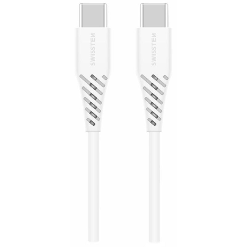 Swissten Datový kabel TPE USB-C / USB-C PD 5 A (100 W) 2,5 M bílý