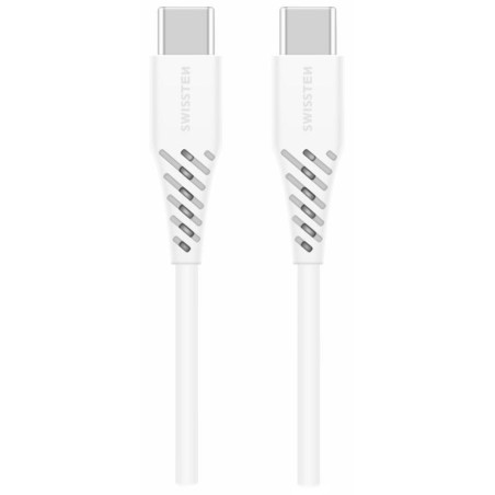 Swissten Datový kabel TPE USB-C / USB-C PD 5 A (100 W) 2,5 M bílý