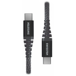 Swissten KEVLAR USB-C / USB-C data cable 1.5 M, 60W, anthracite