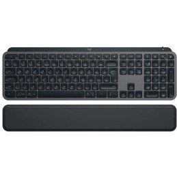 Logitech klávesnice MX Keys S/ bezdrátová/ Bluetooth/ USB-C/ US layout/ opěrka dlaně/ grafitová