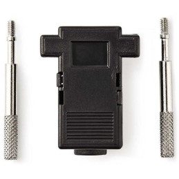 Osłona NEDIS D-SUB/ D-SUB 9 Pin/ neutralny/ niklowany/ PVC/ czarny/ blister