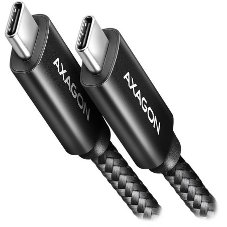 AXAGON data and charging cable CHARGE USB-C to USB-C / USB2.0 / 5A / PD 3.1 240W / braided / 1.5m / black