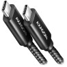 AXAGON data and charging cable CHARGE USB-C to USB-C / USB2.0 / 5A / PD 3.1 240W / braided / 1.5m / black
