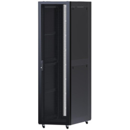 XtendLan 47U/800x1000 Rackmount, schwarz, perforierte Türen und Rückseite, Tragkraft 2400kg