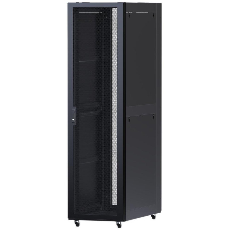XtendLan 47U/800x1000 Rackmount, schwarz, perforierte Türen und Rückseite, Tragkraft 2400kg