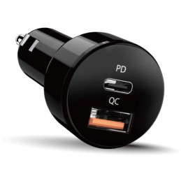 GENIUS Auto-Schnellladegerät PD-36AC-Car, 36W (2x18W), Schnellladen, USB-C PD3.0, USB-A QC3.0, schwarz