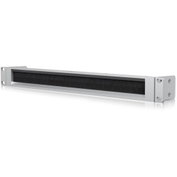 Ubiquiti Rack Mount Panel Brush 1U - 19" Rackblende, Durchgang mit Bürste, silber-schwarz, 1HE