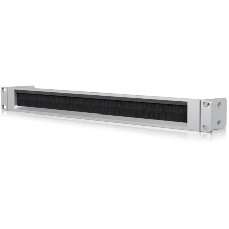 Ubiquiti Rack Mount Panel Brush 1U - Panel do rozvaděče 19", průchozí s kartáčem, stříbrno-černý, 1U
