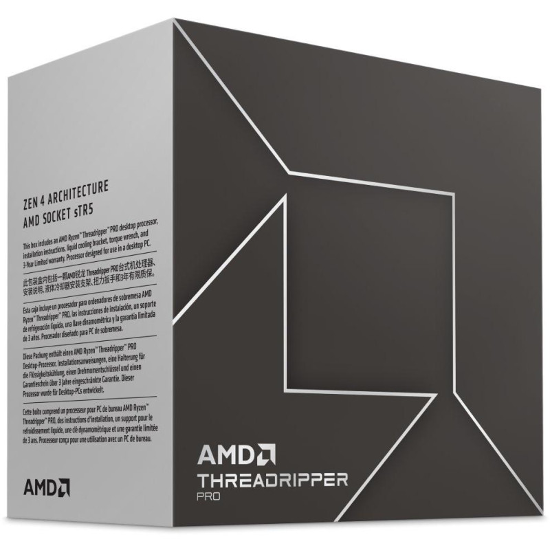 AMD Ryzen Threadripper PRO 7965WX / sTR5 / WRX90/TRX50 / maks. 5,3 GHz / 24C/48T / 152 MB / 350 W TDP / BOX bez chłodzenia