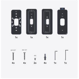 Ubiquiti G4 Doorbell Pro PoE Gang Box Mount - Držák na zeď pro G4 Doorbell Professional PoE, černý