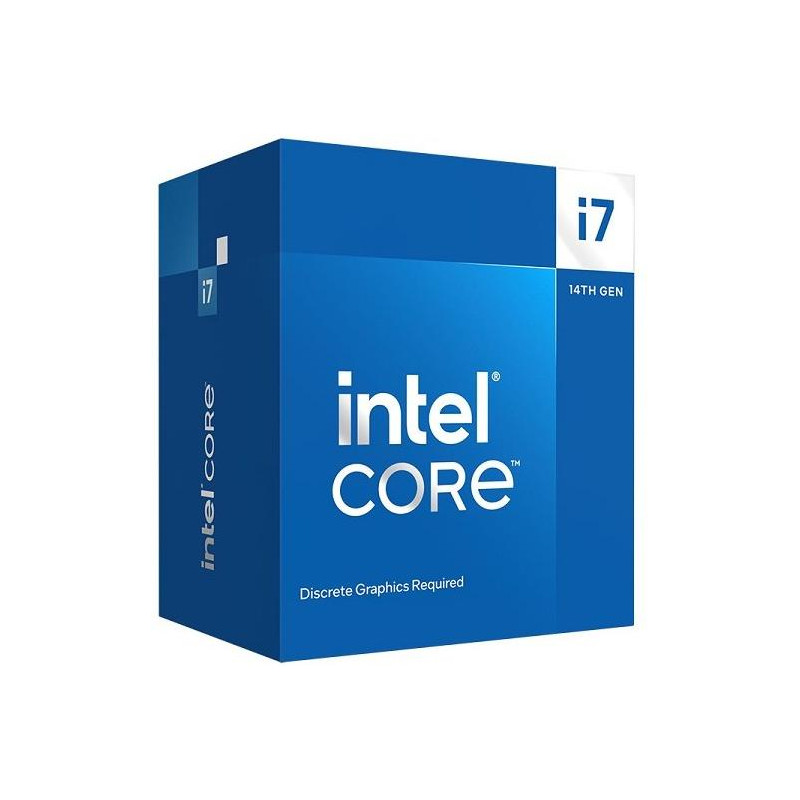 INTEL Core i7-14700F / Raptor Lake R / LGA1700 / max. 5,4 GHz / 8P+12E/28T / 33 MB / 65 W TDP / ohne VGA / BOX