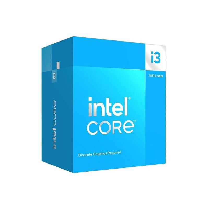 INTEL Core i3-14100F / Raptor Lake R / LGA1700 / max. 4,7 GHz / 4P+0E/8T / 12 MB / 58 W TDP / ohne VGA / BOX