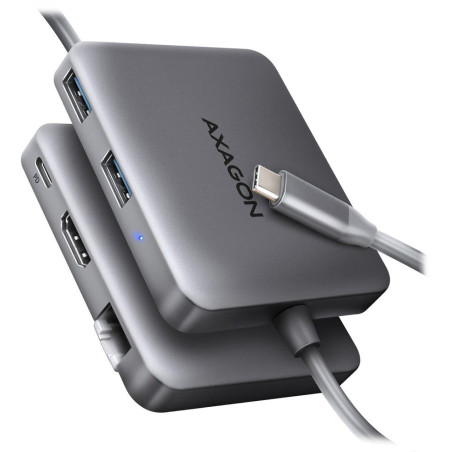AXAGON multi hub USB-C / HMC-5HL / USB 3.2 Gen1 / 1x PD / 1x HDMI / 1x USB-C / 2x USB-A / RJ-45 / 20 cm