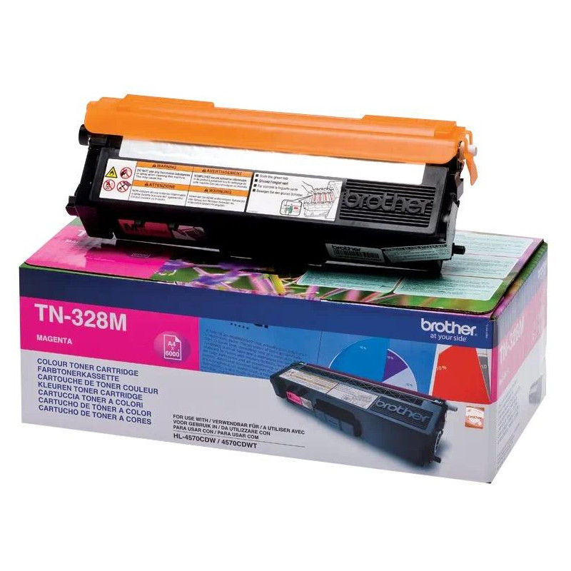 ROZBALENÉ - BROTHER tonerová kazeta TN-328M/  HL 4570CDW, MFC-9970/ 6 000 str/ purpurová