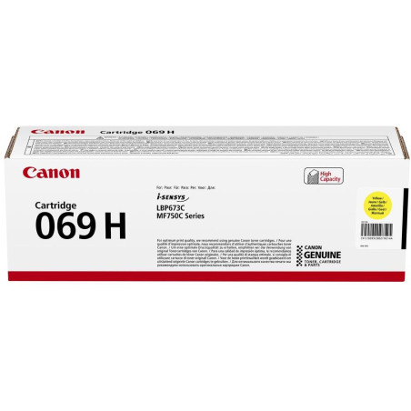 Oryginalny toner Canon o dużej pojemności 069 HY żółty, MF752Cdw, 754Cdw, LBP673Cdw, wydajność 5500 stron/K/