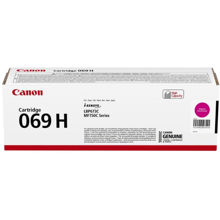 Canon original high-capacity toner Cartridge 069 HM magenta, MF752Cdw, 754Cdw, LBP673Cdw, capacity 5,500 pages/K/