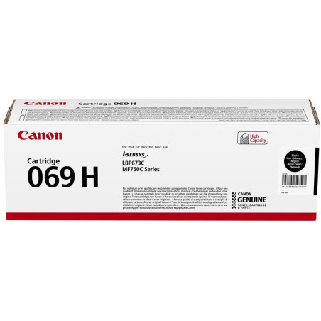 Canon original high-capacity toner Cartridge 069 H BK black, MF752Cdw, 754Cdw, LBP673Cdw, capacity 7,600 pages/K/