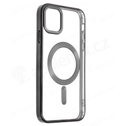 Swissten CASE CLEAR JELLY MagStick METALLIC FOR IPHONE 15 PRO BLACK