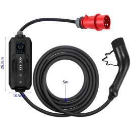 IMMAX cestovní nabíjecí stanice pro elektromobily EV/PHEV AC Type 2, 22 kW
