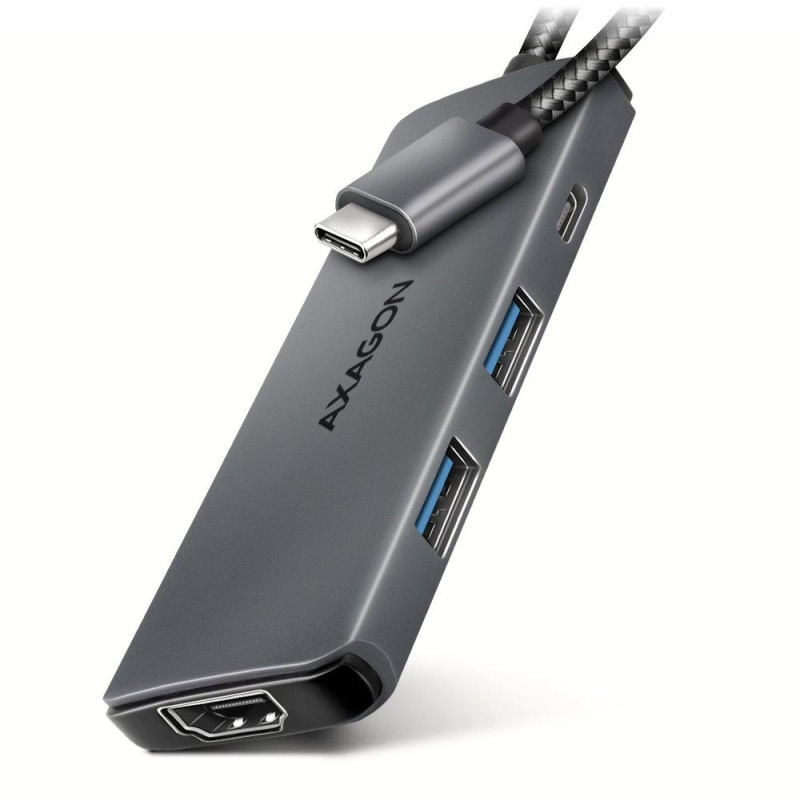 AXAGON multi USB-C 5v1 8k húb / HMC-5H8K / USB 3.2 Gen1 / 1x PD 100W / 1x HDMI / 1x USB-C / 2x USB-A / 15cm