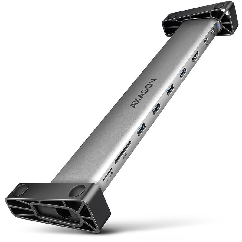 AXAGON multi USB-C 9w1 4k hub / HMC-10HLS / USB 3.2 Gen1 / 1x PD 100W / 1xHDMI / 1xUSB-C / 4x USB-A / SD / RJ-45 / 25cm