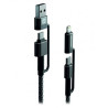 Swissten Data cable KEVLAR 4in1 3A 1.5 M ANTHRACITE