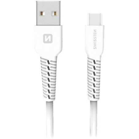 Kabel ładujący Swissten TPU USB / USB-C 1,0 M BIAŁY