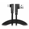 Swissten textile data cable Arcade USB / USB-C 1.2 M /L connectors/ Black