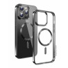 Swissten Hülle Clear Jelly MagStick Metallic für iPhone 15 Schwarz