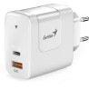 GENIUS charger PD-65AC, 65W, fast charging, USB-C PD3.0, USB-A QC3.0, white