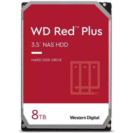 WD RED PLUS 8TB / WD80EFPX / SATA 6Gb/s /  Interní 3,5"/ 5640rpm / 256MB