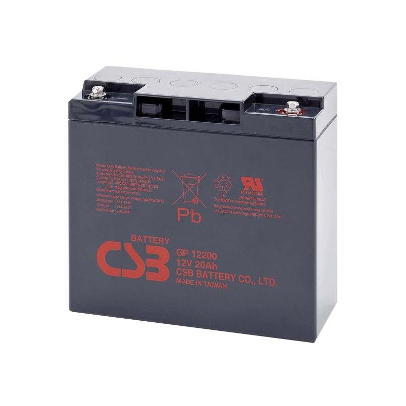 CSB Pb-Pufferbatterie CSB GP12200, 12V, 20Ah